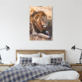 Lion Maasai Mara National Reserve, Kenia Canvas Afdruk (Insitu (Slaapkamer))