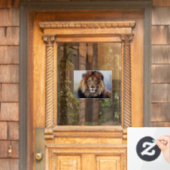 LION MALE GLASS WINDOW CLING RAAMSTICKER (Huis Deur)