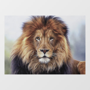 LION MALE GLASS WINDOW CLING RAAMSTICKER