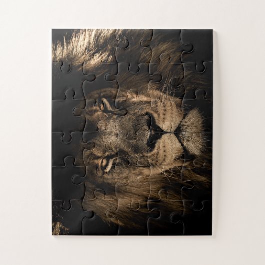 LION MALE LION FOTOGRAPHY JIGSAW PUZZLE LEGPUZZEL (Verticaal)