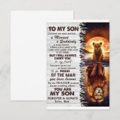Lion mama aan mijn zoon Ik sloot mijn ogen. Bedankkaart (Voorkant / Achterkant)