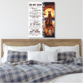 Lion mama aan mijn zoon Ik sloot mijn ogen. Canvas Afdruk (Insitu (Slaapkamer))