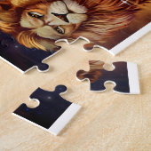 Lion mama aan mijn zoon Ik sloot mijn ogen. Legpuzzel (Zijkant)