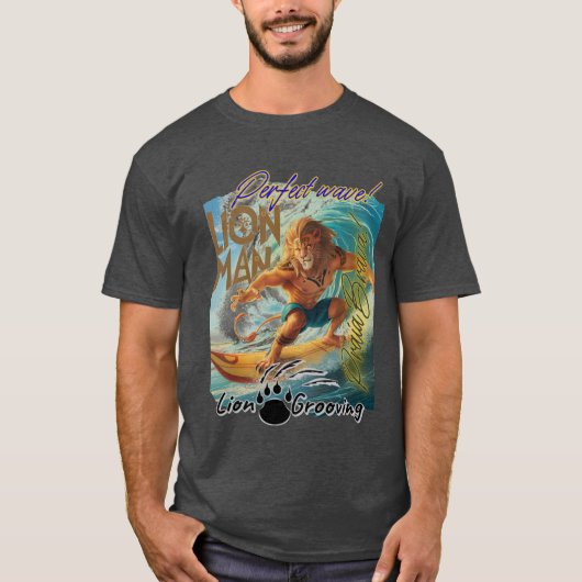 LION MAN NA PRAIA BRAVA T-SHIRT (Voorkant)