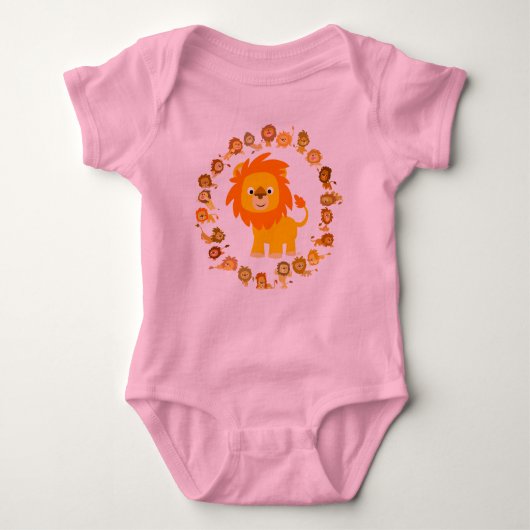Lion Mandala Baby Romper (Voorkant)