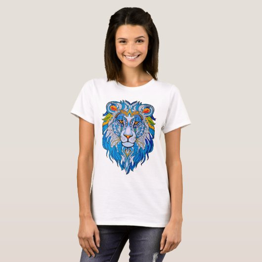 Lion Mandala T Shirt (Voorkant volledig)