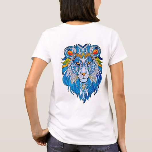Lion Mandala T Shirt (Achterkant)