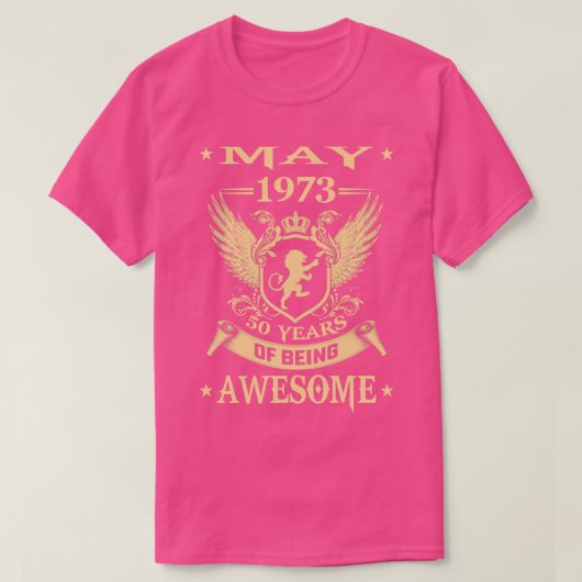 Lion May 1973 Limited Edition 50 Years of Being AW T-shirt (Design voorkant)