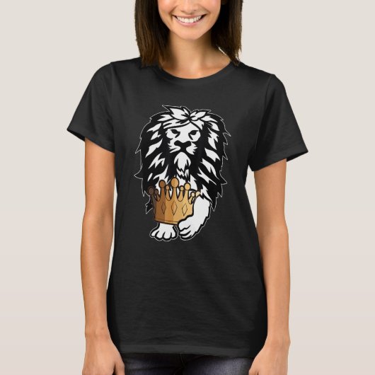 Lion Melanin Crown King Black History Maand BLM Zo T-shirt (Voorkant)