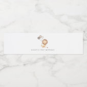 Lion met 3 bruine ballonnen waterfles etiket (Enkel label)