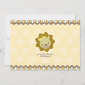 Lion met aangepast fotofeest Uitnodigen Kaart (Achterkant)