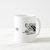 Lion met blikbouten { Black 1} Koffiemok (Voorkant rechts)