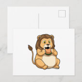 Lion met Burger Briefkaart (Voorkant / Achterkant)