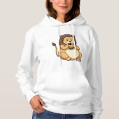 Lion met Burger Hoodie (Voorkant)