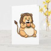 Lion met Burger Kaart (Gele Bloem)
