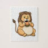 Lion met Burger Legpuzzel (Verticaal)