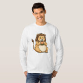 Lion met Burger T-shirt (Voorkant volledig)