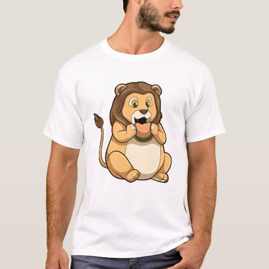 Lion met Burger T-shirt (Voorkant)
