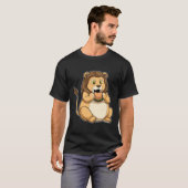 Lion met Burger T-shirt (Voorkant volledig)