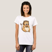 Lion met Burger T-shirt (Voorkant volledig)