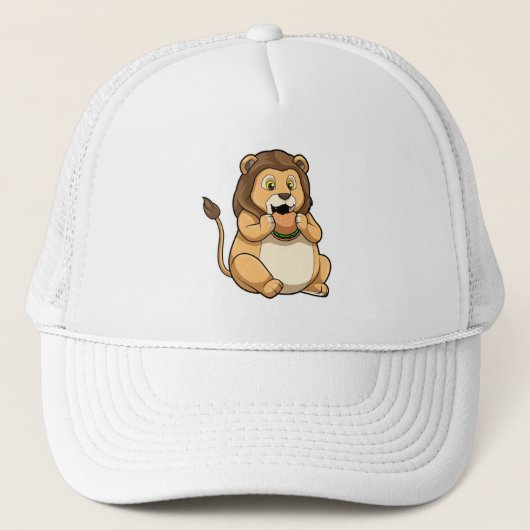 Lion met Burger Trucker Pet (Voorkant)