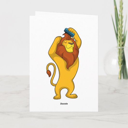 Lion met Comb Kaart (Achterkant)