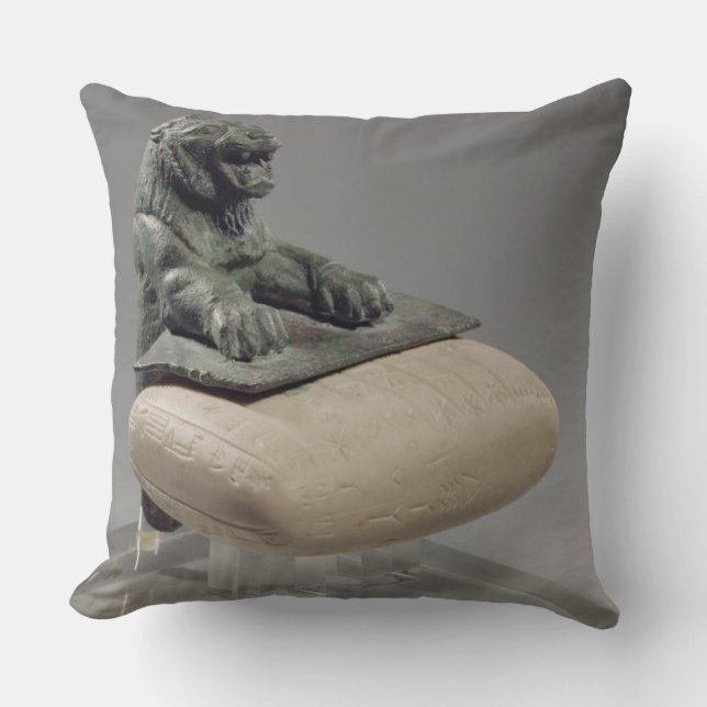 Lion met een Hurrian foundation tablet, c.2150 B Kussen (Voorkant)