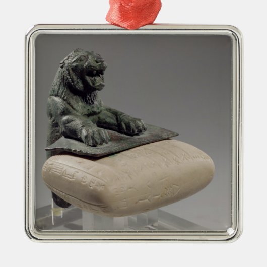 Lion met een Hurrian foundation tablet, c.2150 B Metalen Ornament (Voorkant)