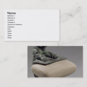 Lion met een Hurrian foundation tablet, c.2150 B Visitekaartje (Voorkant / Achterkant)