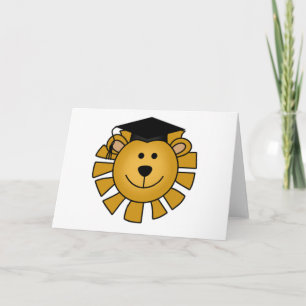 Lion met gediplomeerde kap, T-shirts en cadeaus Kaart