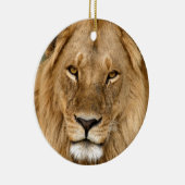 Lion met grote manie keramisch ornament (Rechts)
