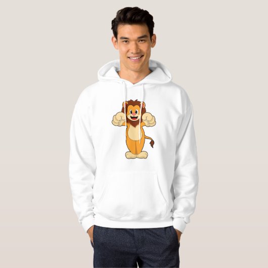 Lion met grote wetten hoodie (Voorkant volledig)
