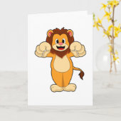 Lion met grote wetten kaart (Gele Bloem)