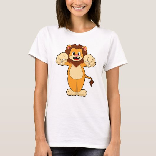 Lion met grote wetten t-shirt (Voorkant)