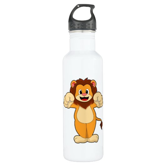 Lion met grote wetten waterfles  (Voorkant)