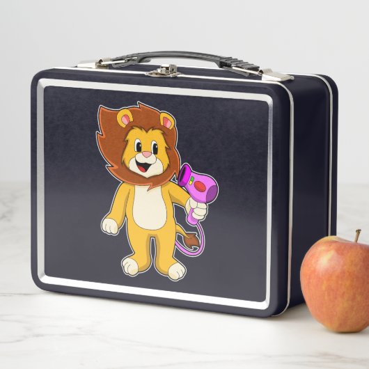 Lion met haardroger (In situ)