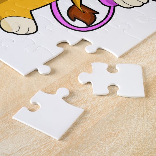 Lion met haardroger legpuzzel (Zijkant)