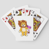 Lion met haardroger pokerkaarten (Achterkant)