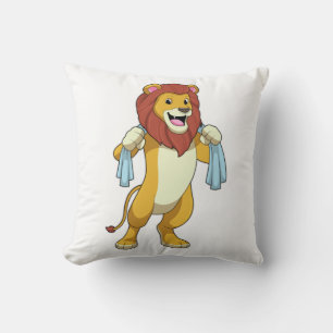 Lion met handdoek voor douwer kussen