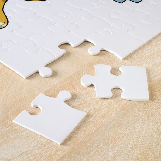 Lion met handdoek voor douwer legpuzzel (Zijkant)