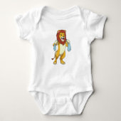Lion met handdoek voor douwer romper (Voorkant)