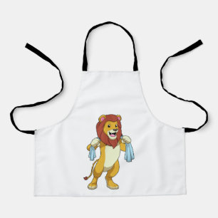 Lion met handdoek voor douwer schort