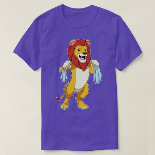 Lion met handdoek voor douwer t-shirt (Design voorkant)