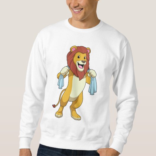 Lion met handdoek voor douwer trui (Voorkant)
