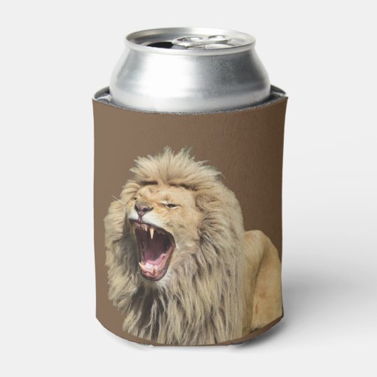 Lion met hoge spanning blikjeskoeler (Blikje Voorkant)