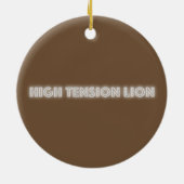 Lion met hoge spanning keramisch ornament (Achterkant)