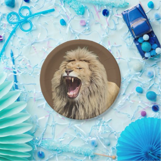 Lion met hoge spanning papieren bordje (Feest)