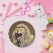 Lion met hoge spanning papieren bordje (Feest)