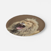 Lion met hoge spanning papieren bordje (Gekanteld)