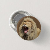 Lion met hoge spanning ronde button 3,2 cm (Voorkant /achterkant)